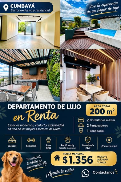 Departamento en arriendo en Cumbayá