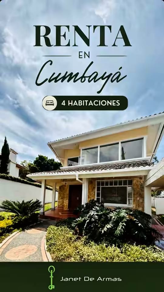 Casa en arriendo en Cumbayá, 4 habitaciones