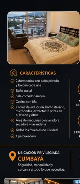 Departamento en arriendo en Cumbayá